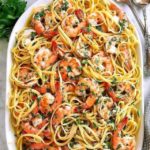 espaguete com camarão scampi