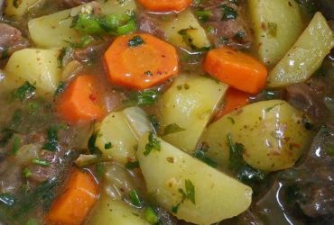 músculo de panela com cenoura e batata