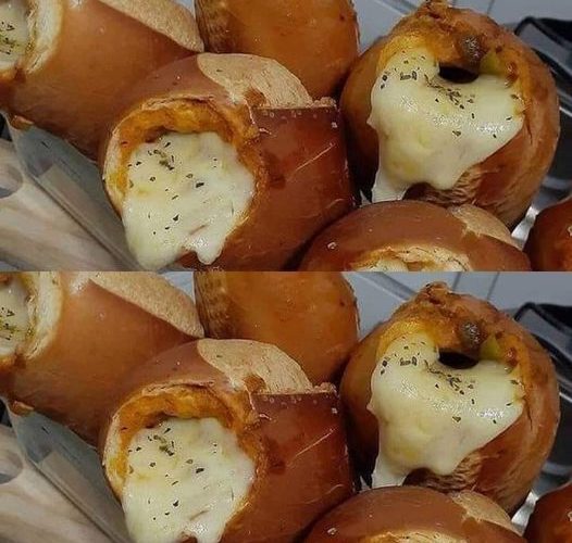 pão com carne moída e queijo!