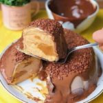 pudim de sorvete com doce de leite