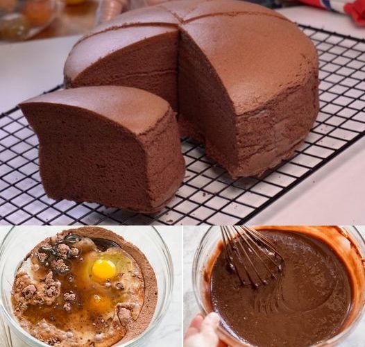 receita fofinha de bolo de chocolate