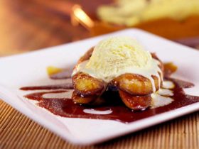 receita de banana caramelizada com sorvete