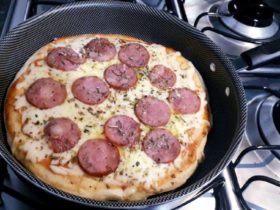 receita de pizza de frigideira