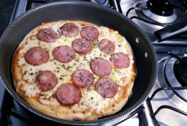 receita de pizza de frigideira