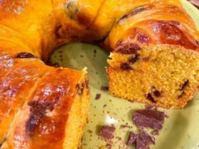 rosca de cenoura com chocolate uma delicia