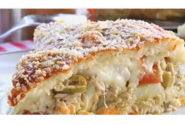 torta salgada de arroz simples
