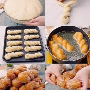 Bolinho de chuva em espiral