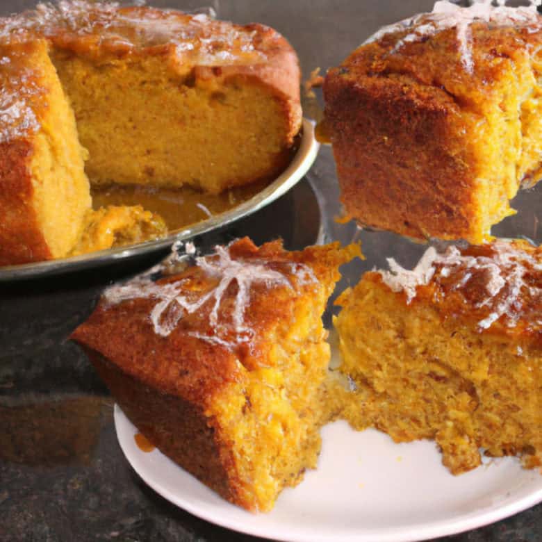 bolo de batata doce e coco
