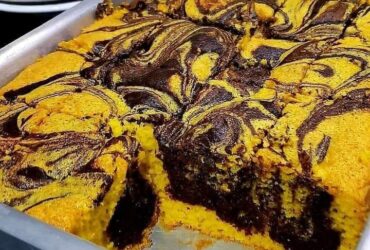 bolo de cenoura mesclado