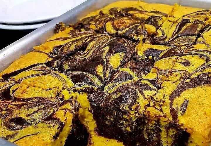 bolo de cenoura mesclado