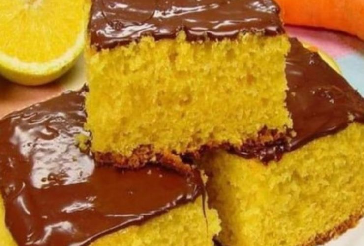 bolo de laranja com cenoura e mel