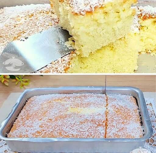 bolo de maisena com coco tão levinho que derrete na boca