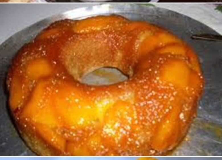 bolo de manga com calda de coco