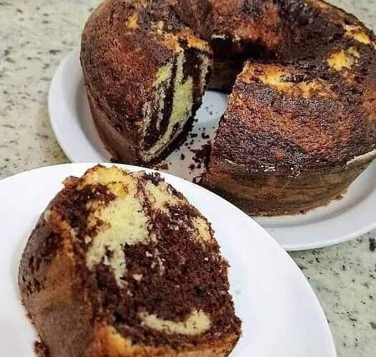 bolo mármore fácil e delicioso