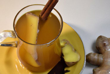 chá de gengibre e canela