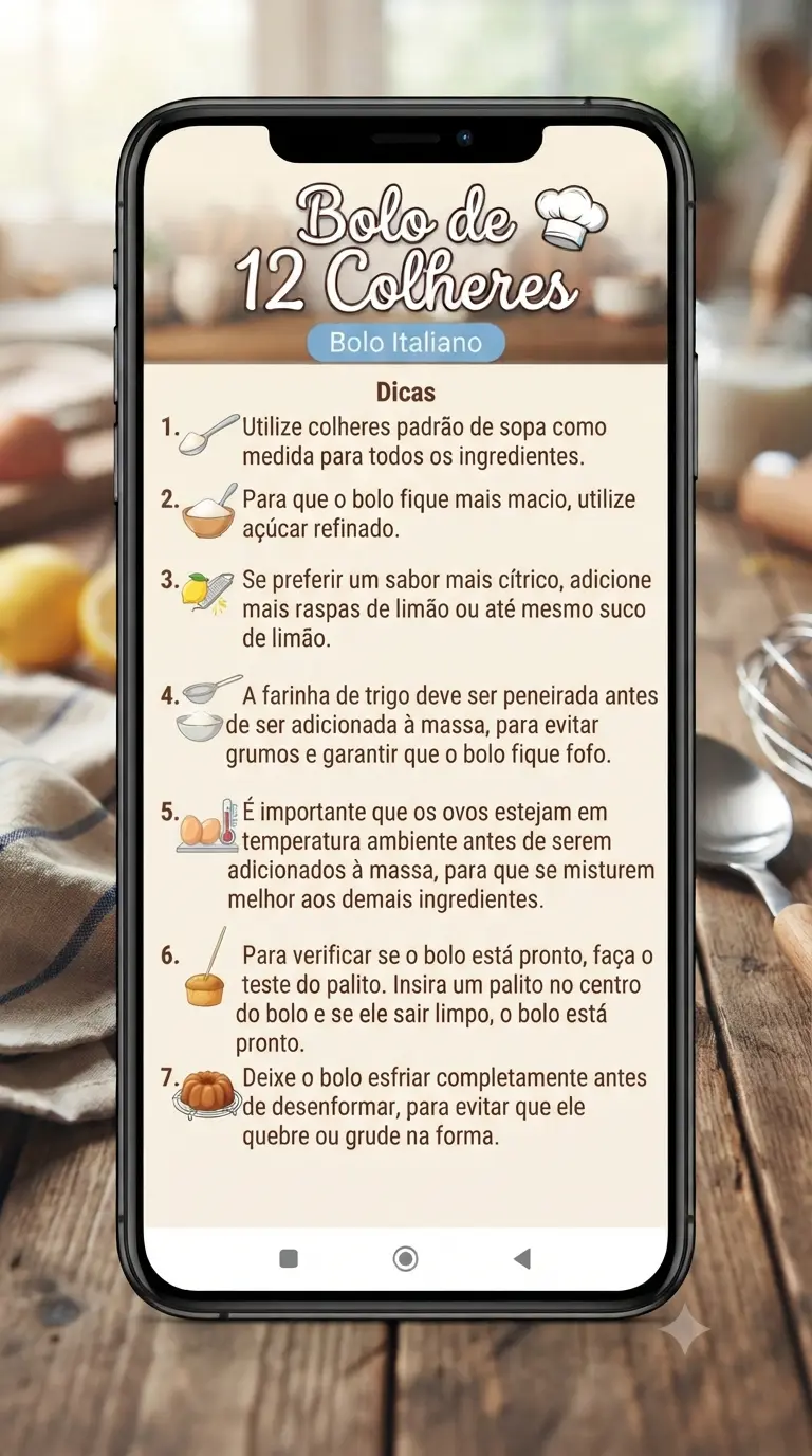 Dicas bolo italiano