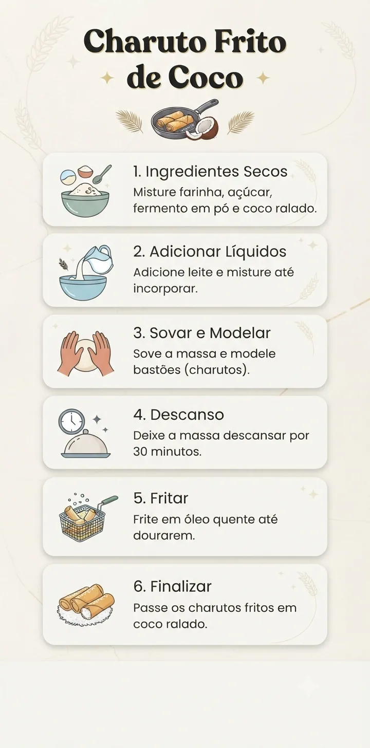 Modo de Preparo charuto frito