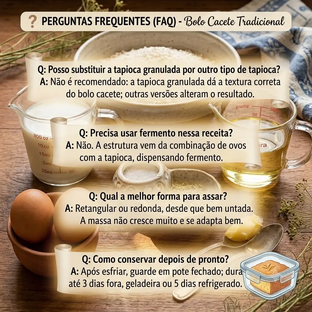 Perguntas Frequentes bolo de cacete