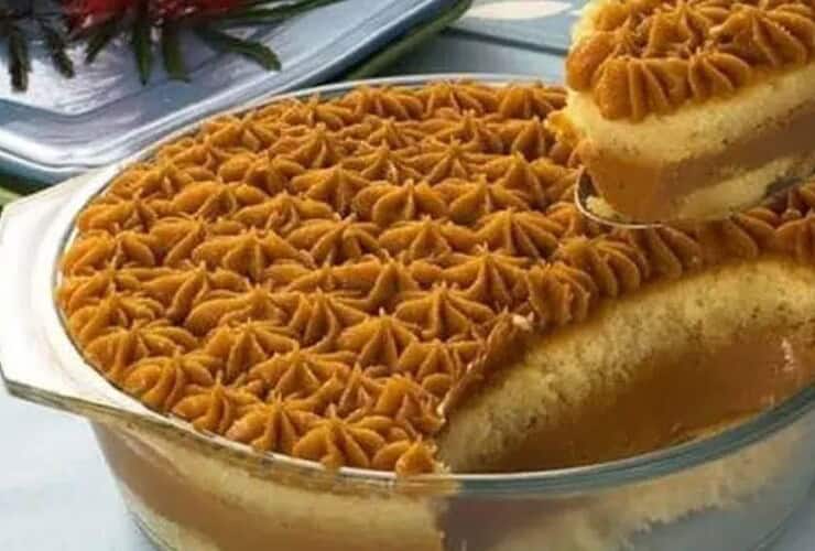 bem casado cremoso na travessa
