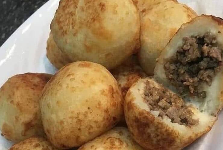 bolinhos de batata com carne moída