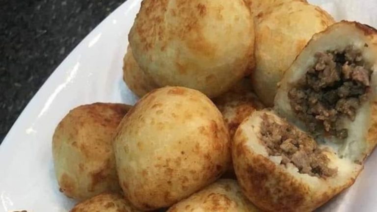 bolinhos de batata com carne moída