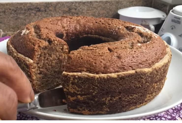 bolo de casca de banana