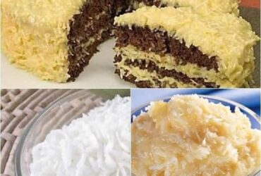 bolo de chocolate e coco