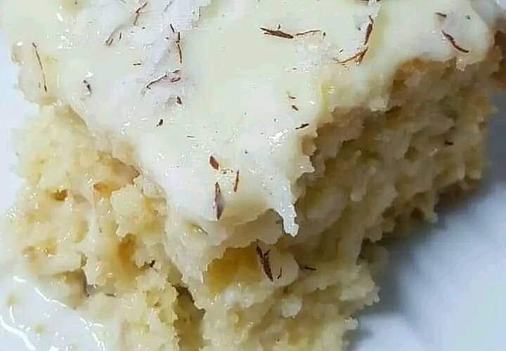 bolo de coco molhadinho com calda de três leites