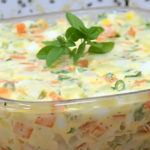 maionese de ovos com legumes