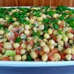 maravilhosa salada de grão de bico uma delicia!