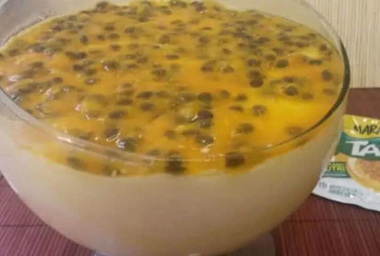 mousse de leite ninho com suco tang
