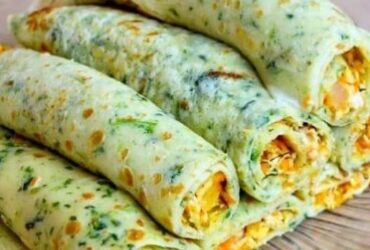 panqueca de espinafre com frango