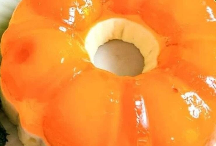 pêssego em gelatina!