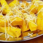 polenta frita com parmesão