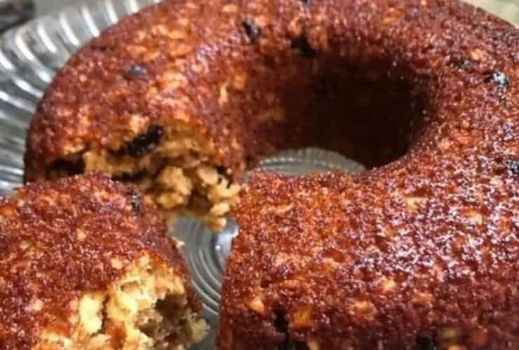 receita de bolo de amendoim e aveia fit