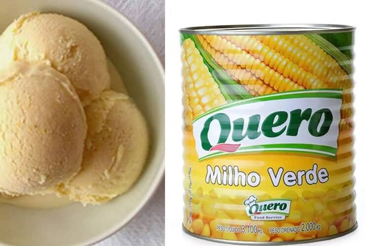 receita de sorvete de milho verde de lata caseiro