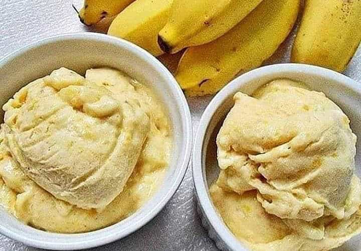 sorvete caseiro de maÇÃ e banana