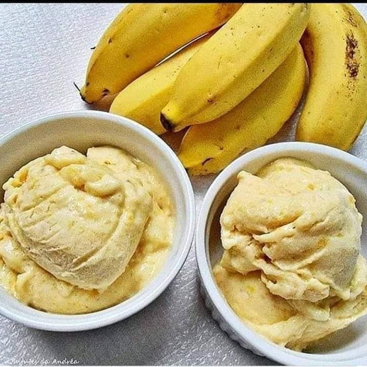 sorvete caseiro de maÇÃ e banana