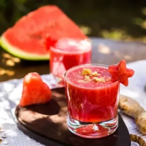 Suco refrescante de melancia com gengibre: a bebida perfeita para o verão!