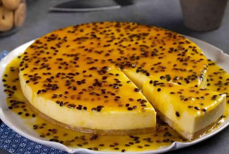 torta mousse cremosa de maracujá