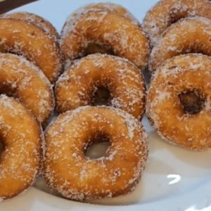 Rosquinha Frita de Coco sem lactose