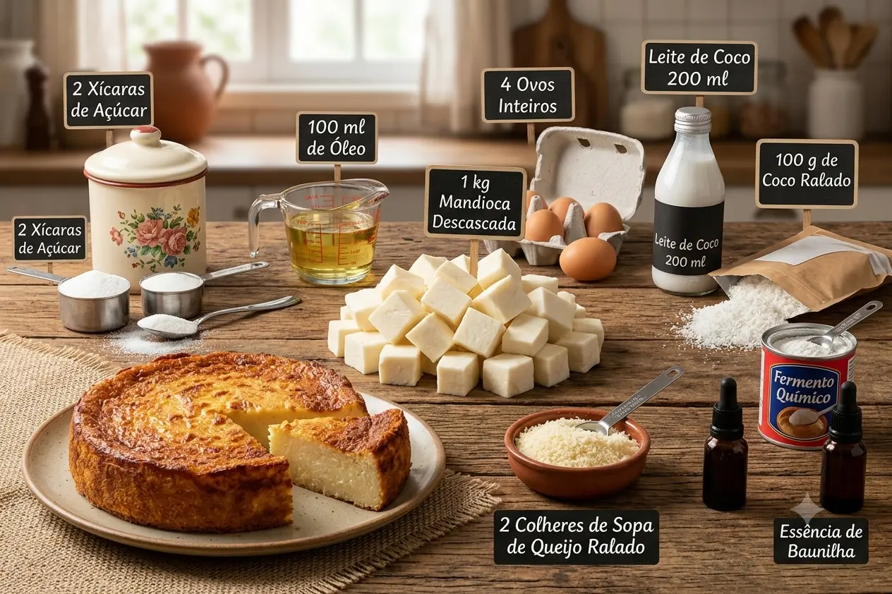 Bolo Salomão ingredientes