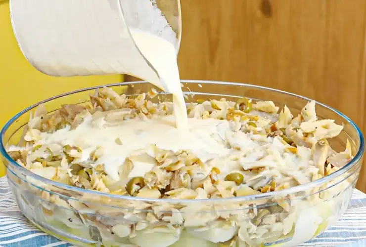 bacalhau com molho branco