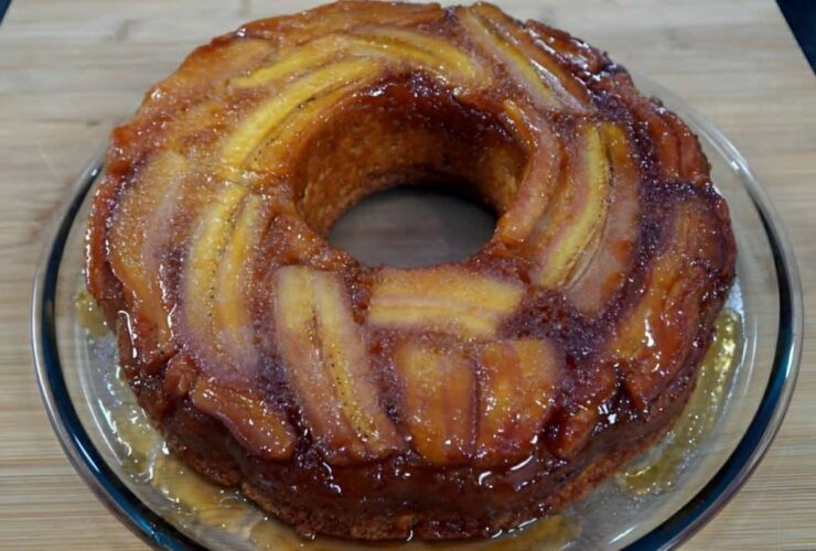 bolo de banana caramelada