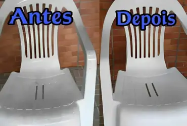 como limpar cadeiras de plástico