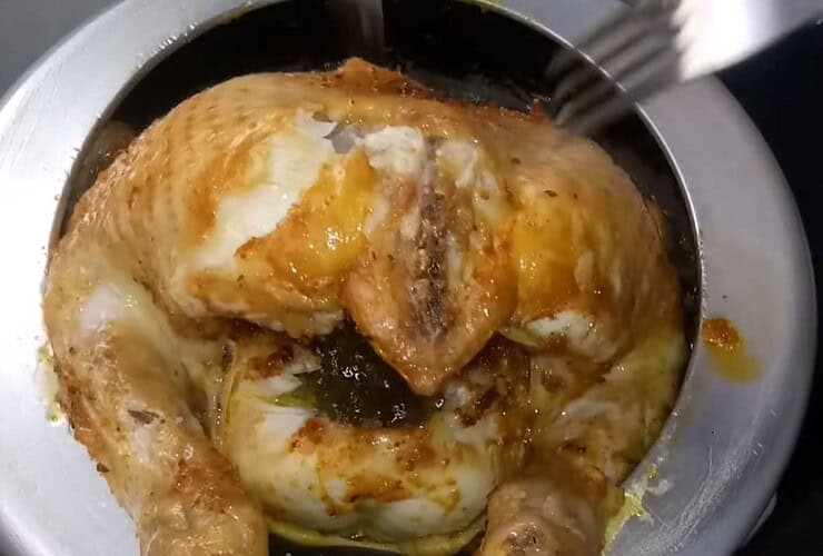 Frango frito na panela de pressão delicia ja viu?