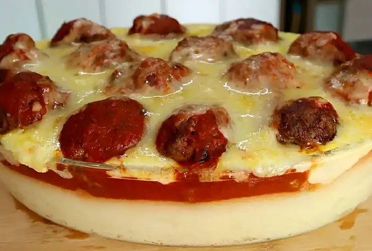 purê de batatas com almôndegas