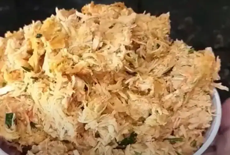 Recheio de Frango Desfiado com Molho de Tomate e Temperos.