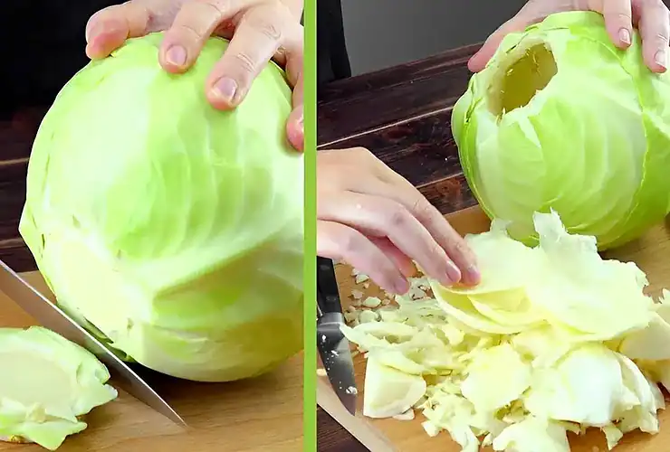 Repolho em camadas no forno