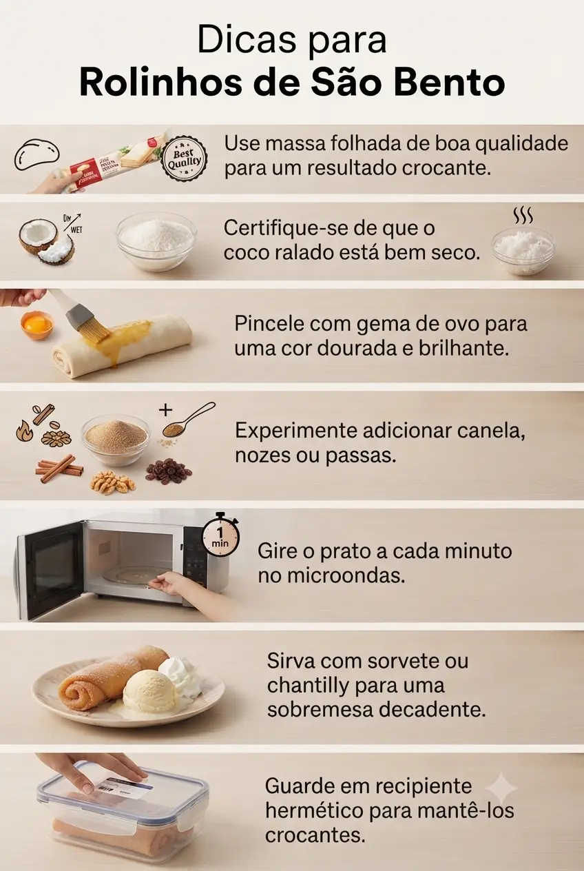 rolinhos de sao bento dicas